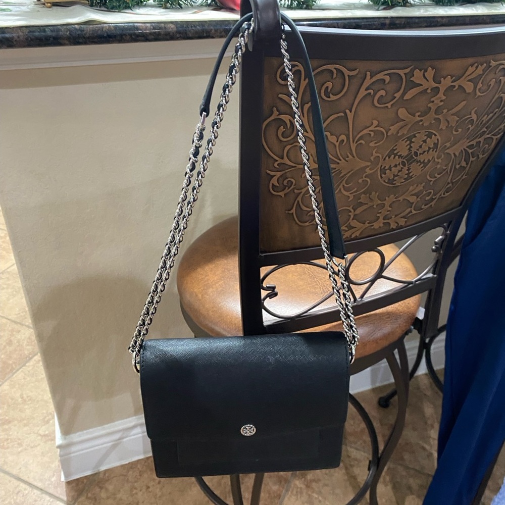 Black Leather Crossbody Bag